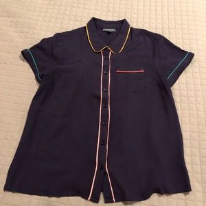 Modlcloth bowling shirt size L